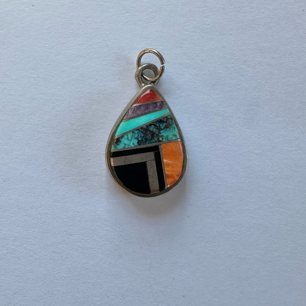 Navajo signed sterling silver pendant